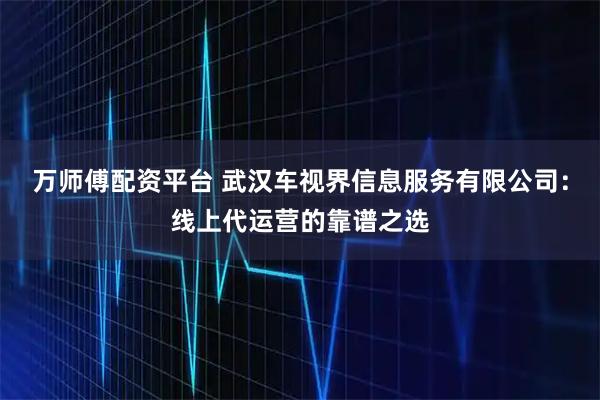 万师傅配资平台 武汉车视界信息服务有限公司:线上代运营的靠谱之选
